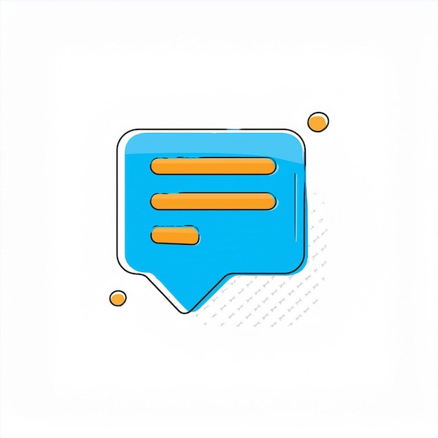 Vector a blue and yellow speech bubble with the word quot x quot on it