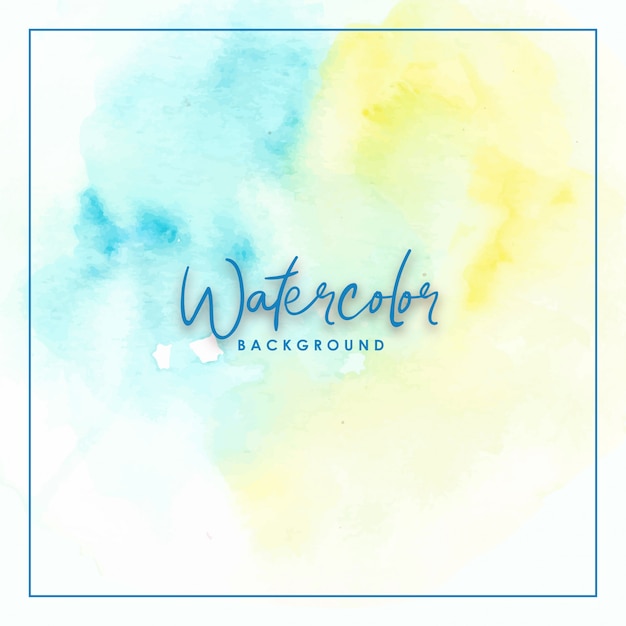 Blue and yellow splash gradient handmade watercolor