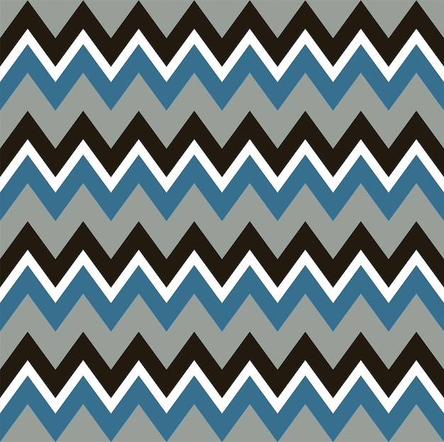 Blue zigzag seamless Chevron pattern Vector background