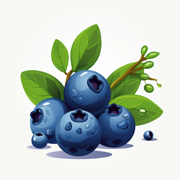 Blueberry isolated on transparent background