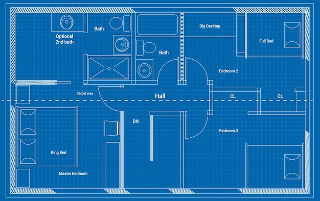 Blueprint of Luxury Home