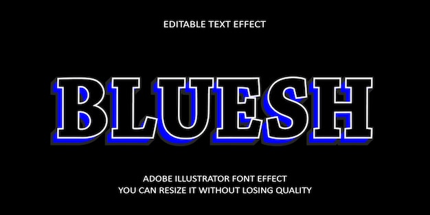 Bluesh Editable text Effect