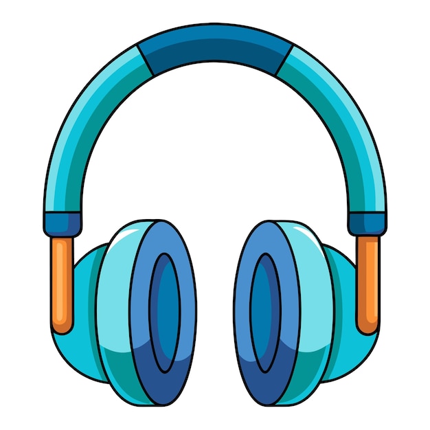 bluetooth headphones clipart vector art and illustration