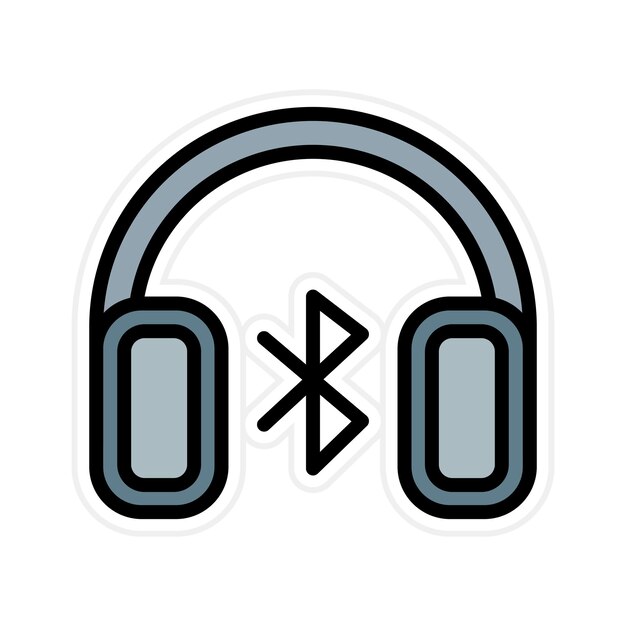 Vector bluetooth headphones icon vector image can be used for instrument