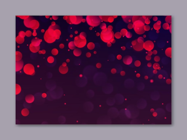 Blurred background with red bokeh lights