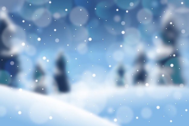 Vector blurred beautiful winter background