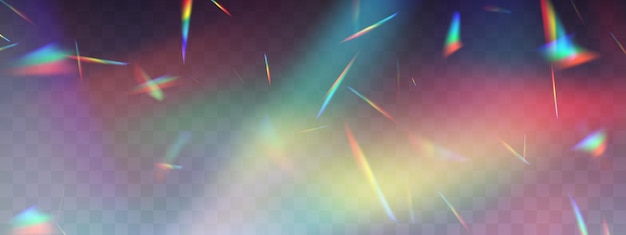 Blurred rainbow refraction overlay effect Light lens prism effect Holographic reflection