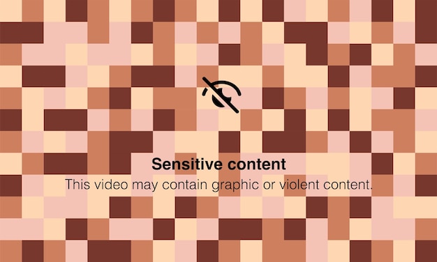 Blurred sensitive content18 contentthat may contain violent character Vector EPS 10