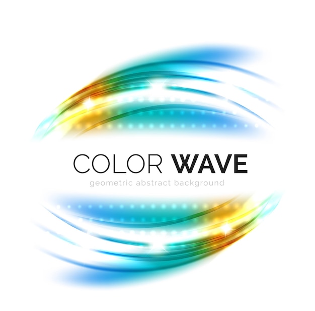 Blurred vector wave design elements