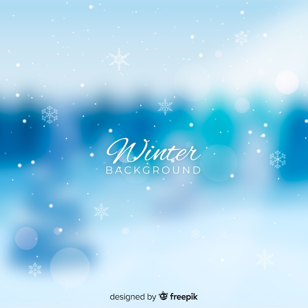 Blurred winter background