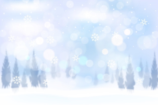 Blurred winter background