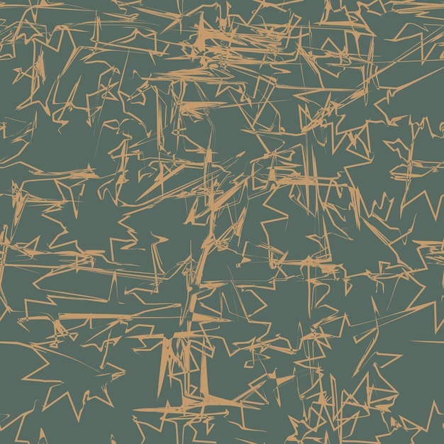 Blurry jagged chaotic lines abstract grunge vector seamless pattern