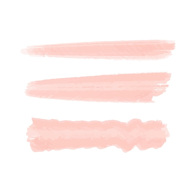 Blush pink watercolor stains Paint stropke. Abstract pink watercolor hand painted on paper.