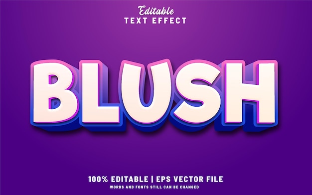 Blush Text Editable text effect design