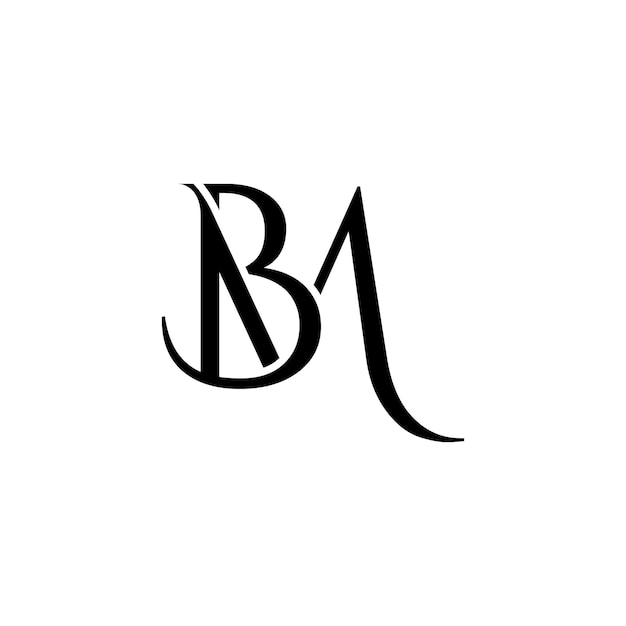 BM initial lettering logo or MB initial lettering logo