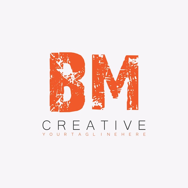 Vector bm initial monogram logo with letter creative design