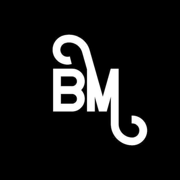 BM letter logo design on black background BM creative initials letter logo concept bm letter design BM white letter design on black background B M b m logo