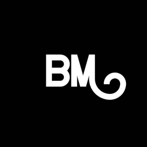 BM letter logo design on black background BM creative initials letter logo concept bm letter design BM white letter design on black background B M b m logo