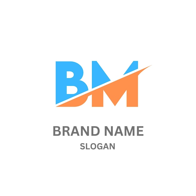 Vector bm423 letter bm logo design