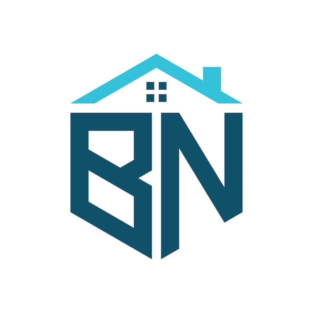 BN House Logo Design Template Letter BN Logo for Real Estate Construction or any House Related Business