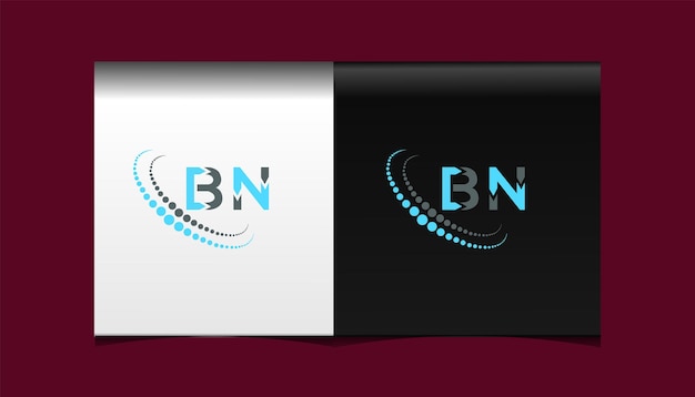 BN initial modern logo design vector icon template