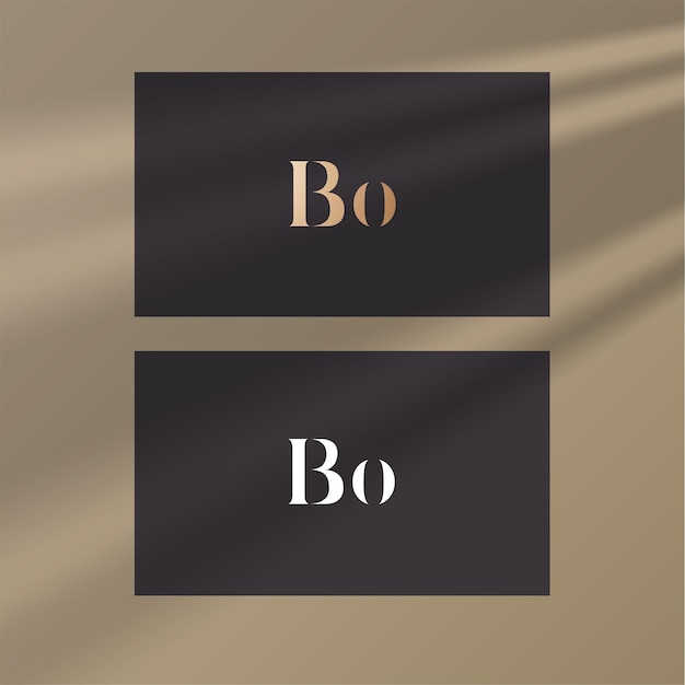 BO logo design vector image