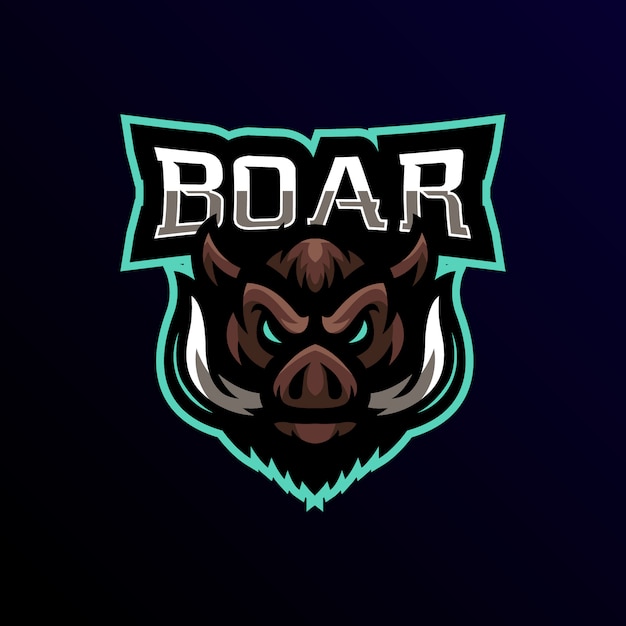 Boar mascot logo esport gaming .