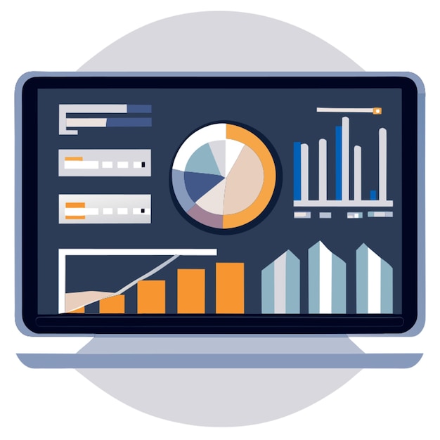 board report chart business vector illustration