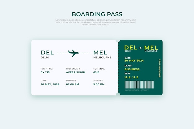 Boarding Pass Design