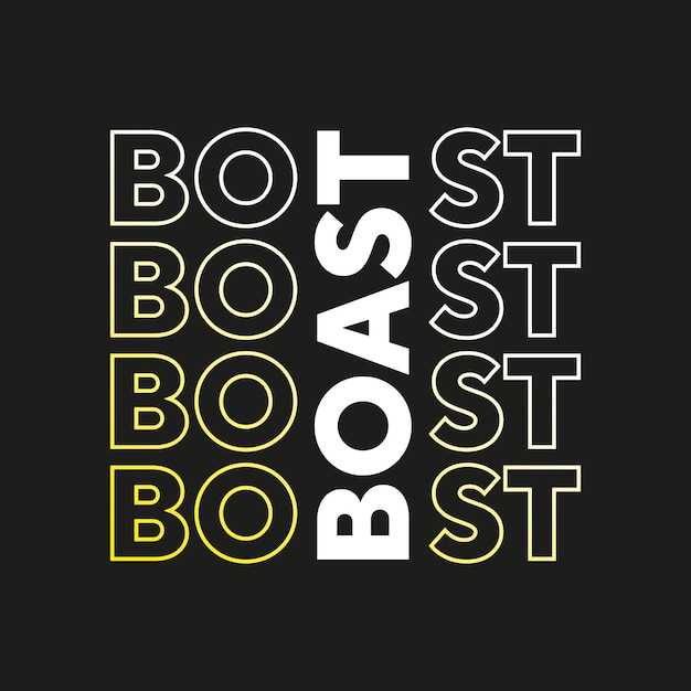 Boast new best gradient colorful unique stock text effect professional typography tshirt design