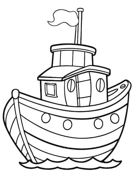 Boat Coloring Book Pages Fun and Detailed Boat Designs for Kids and Adults