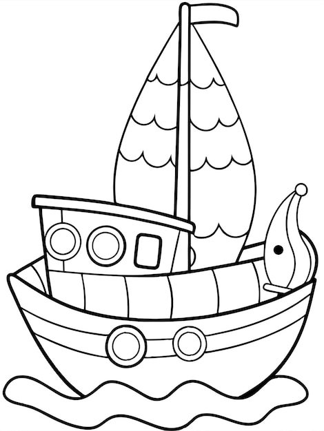 Boat Coloring Book Pages Fun and Detailed Boat Designs for Kids and Adults