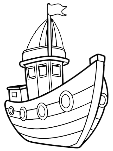 Boat Coloring Book Pages Fun and Detailed Boat Designs for Kids and Adults