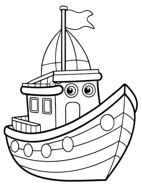 Boat Coloring Book Pages Fun and Detailed Boat Designs for Kids and Adults