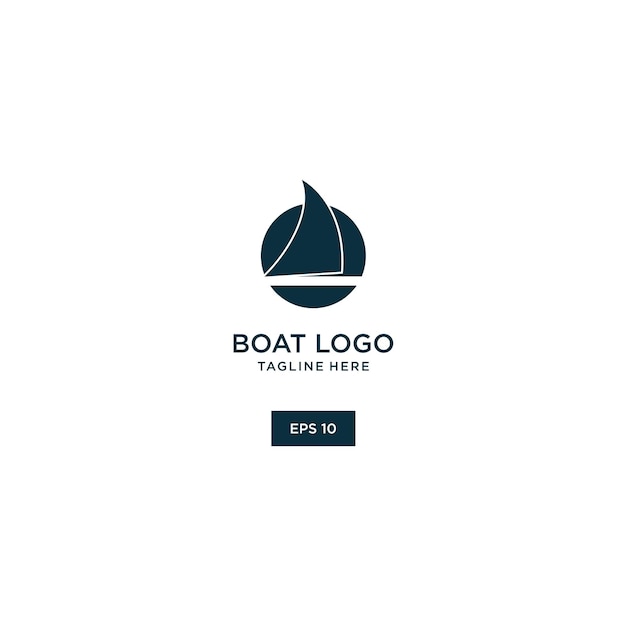 Boat logo icon design template vector illustration