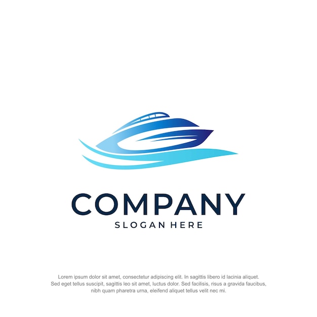 boat logo initial g premium vector