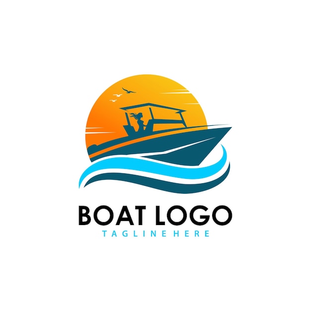 Boat logo vector stock