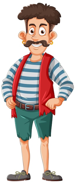 A boat sailor cartoon character