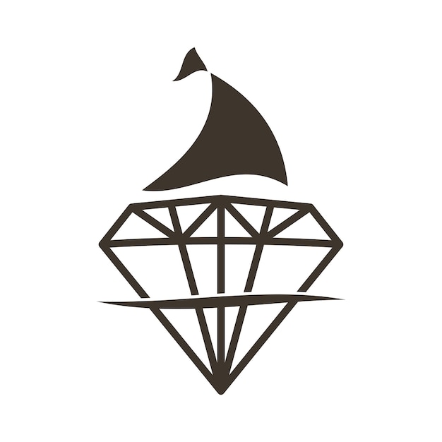 Boat ship diamond logo Icon Illustration Brand Identity