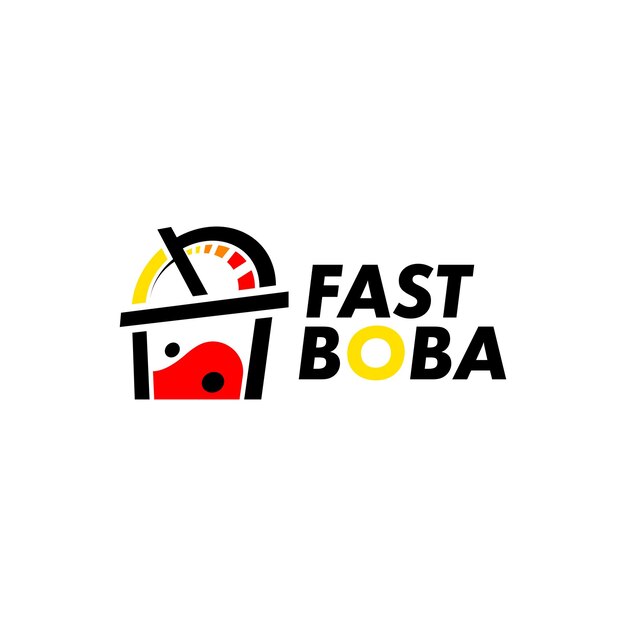 Boba Drink Logo Template Vector