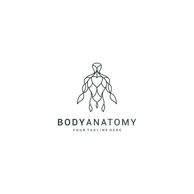 Body anatomy logo design icon vector