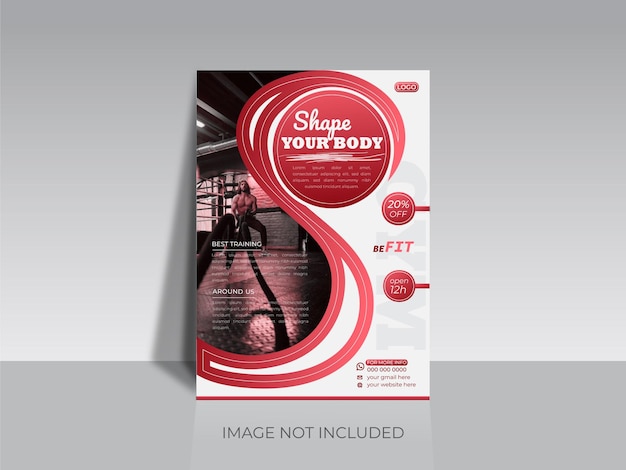 Body Fitness Gym Poster, Flyer, Leaflet design template