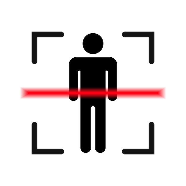 Body scan logo Man scan icon Vector illustration