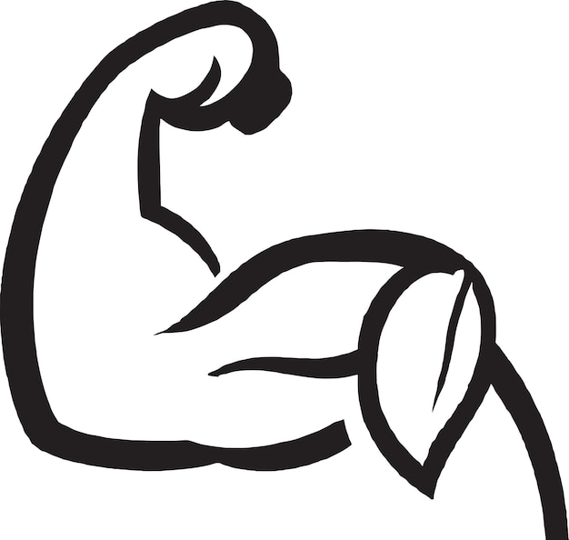 Bodybuilder Holding Barbell Vector Icon