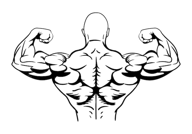 Bodybuilder Logo Template logo for Gym