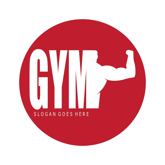 Bodybuilder Logo Template Vector object and Icons for Sport Label Gym Badge Fitness Logo Design