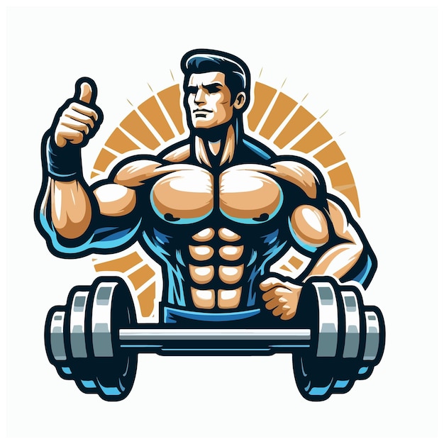 bodybuilder vector design