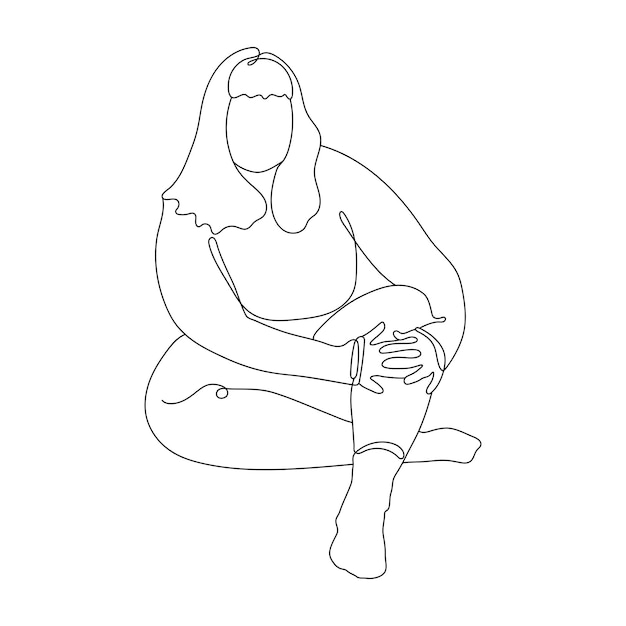 Bodypositive Woman in a sitting position