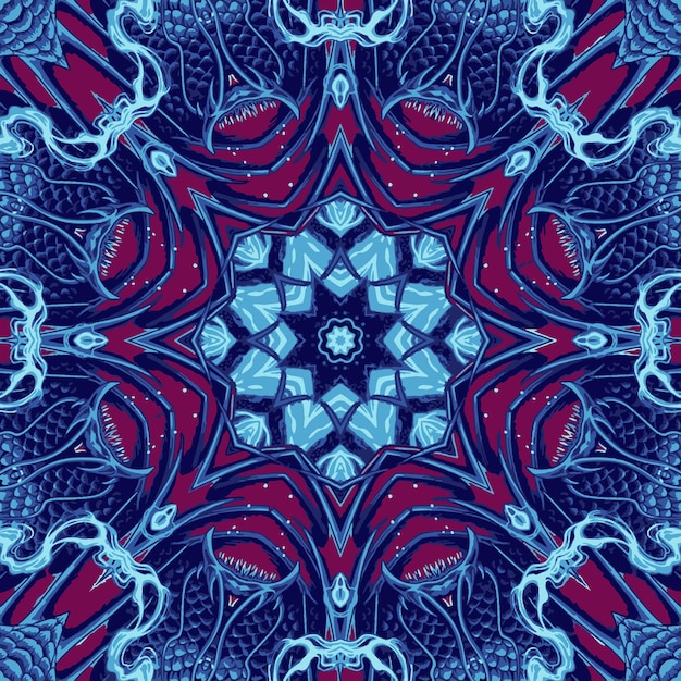 Bohemian mandala fractal background