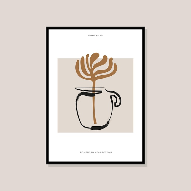 Bohemian minimalistic art print poster for your wall art collection and interior design decoration